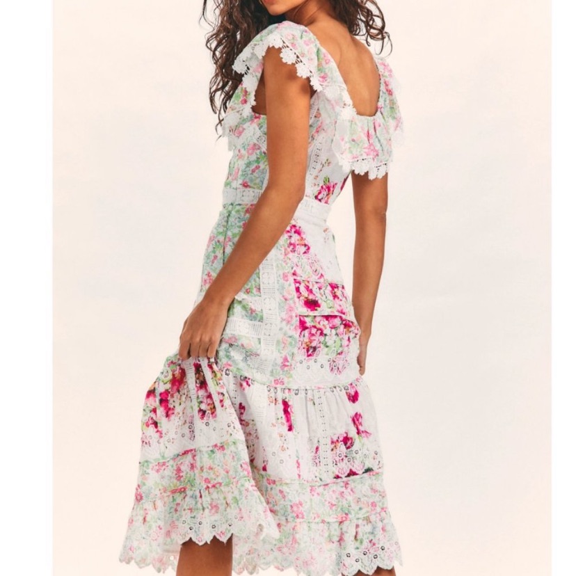 |Nwt| Loveshackfancy Faustine Midi Dress